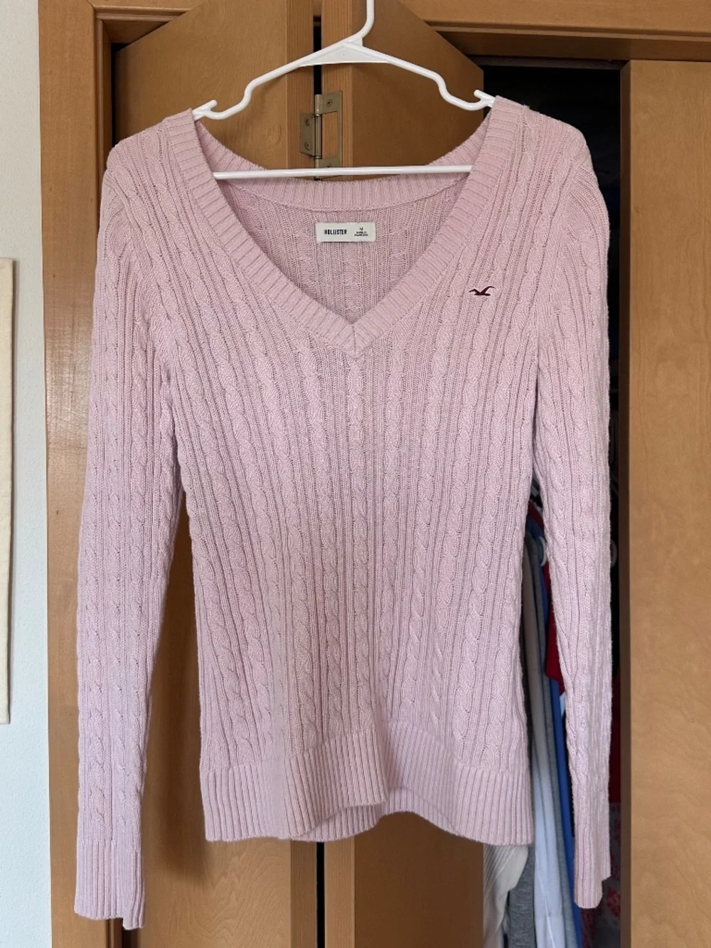 Vintage Y2K Hollister Baby Pink Knit Sweater - Picture 2 of 4